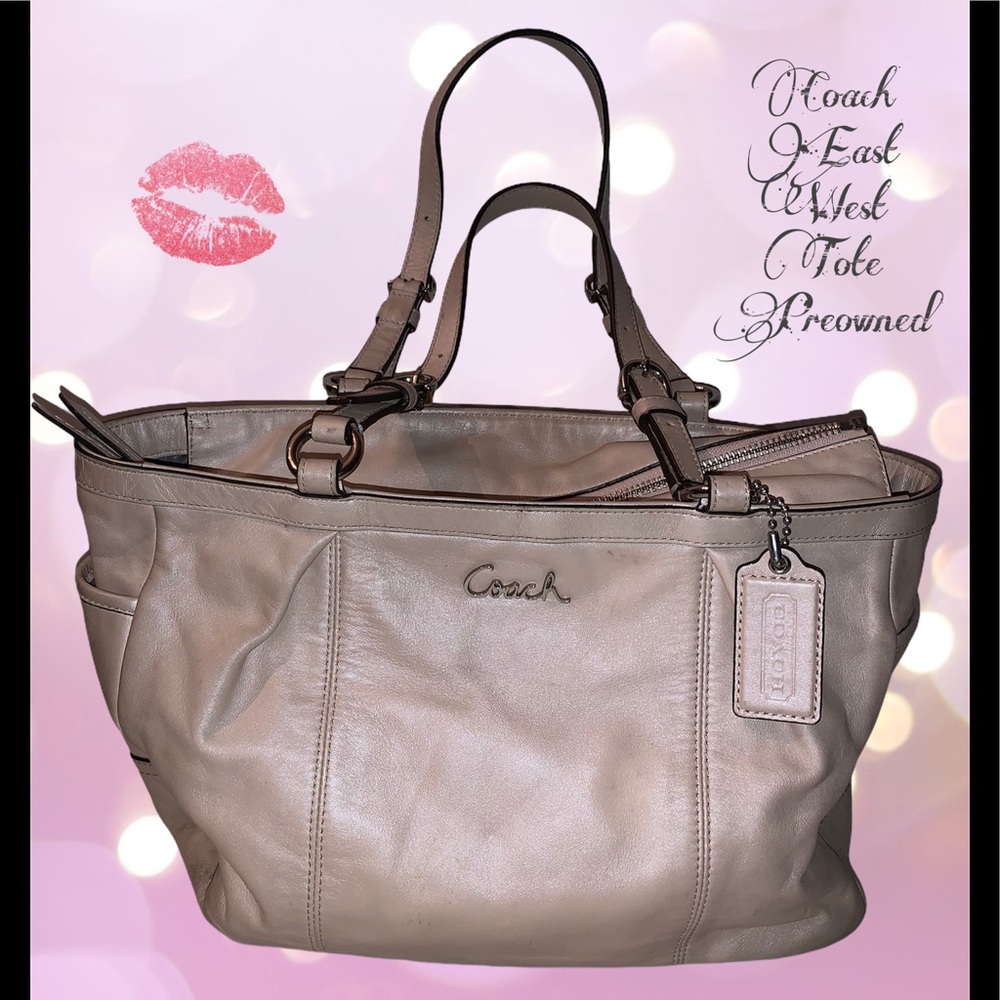 Coach F17721 Gallery Leather Shoulder Handbag Tote